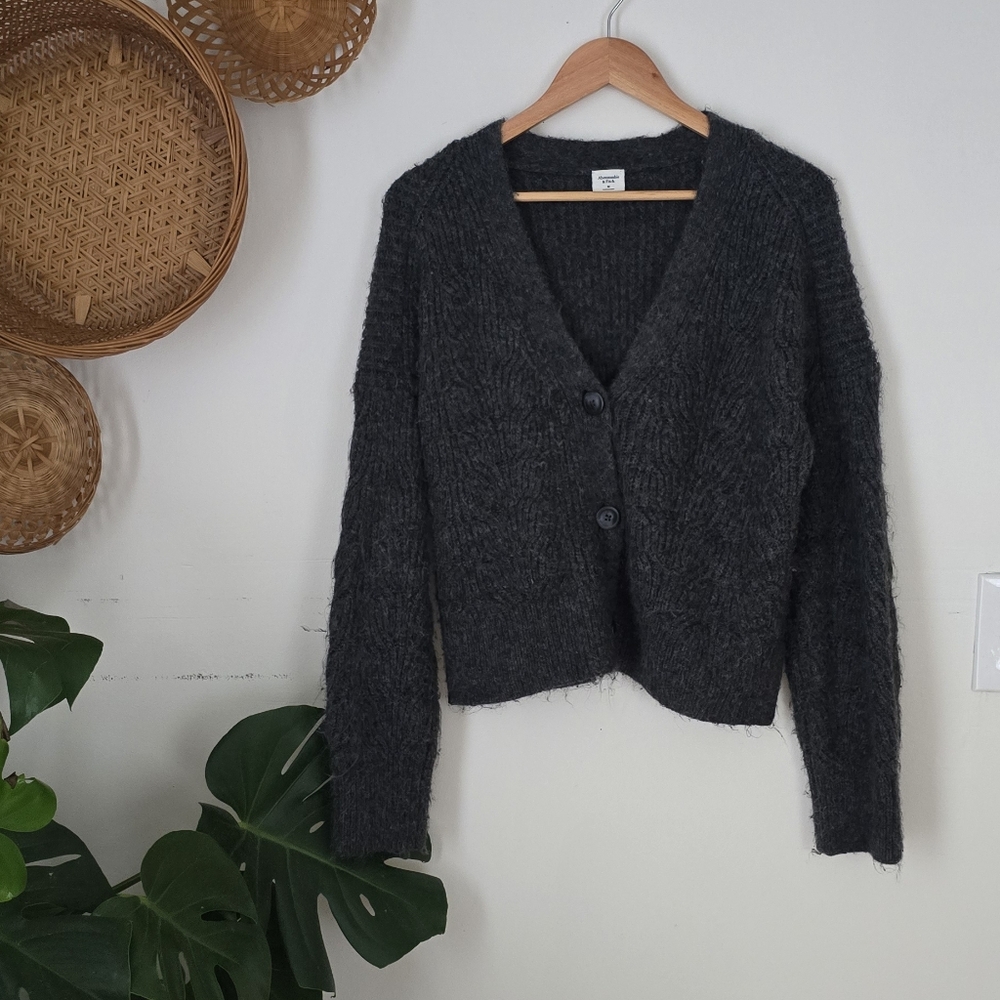Abercrombie & Fitch Charcoal Cardigan